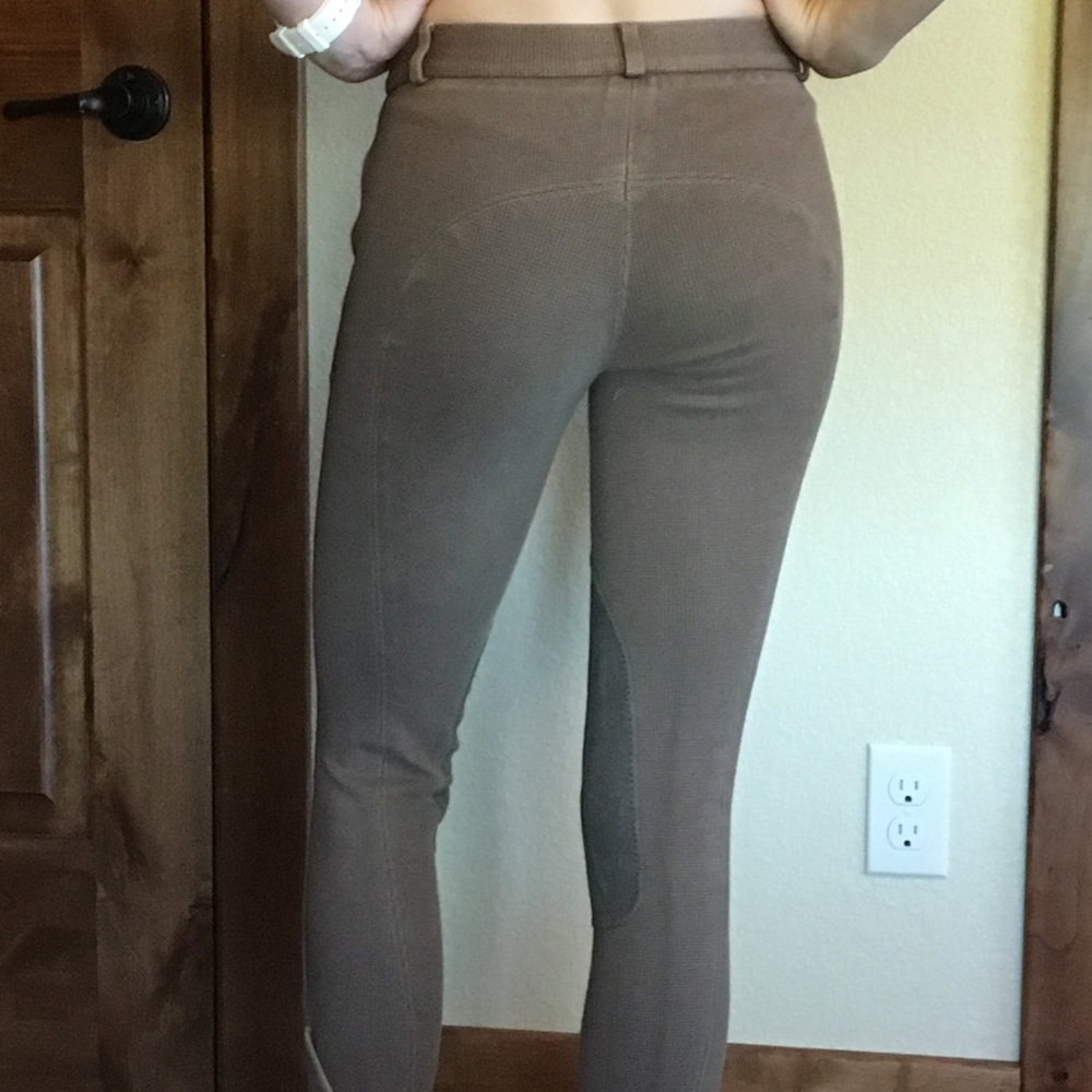 Sz 24 on course riding breeches Brown houndstooth